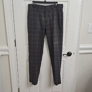 Men's Gray Checkered Pants